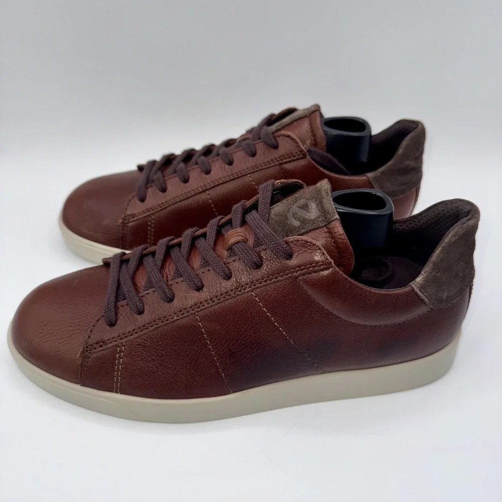 ECCO Street Lite‎ Retro Shoe Men's Size 7 - 7.5 EU 41 Rustic Brown Leather